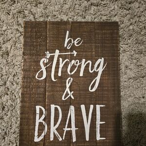 Rustic Brown Wall Decor with Inspirational Quote